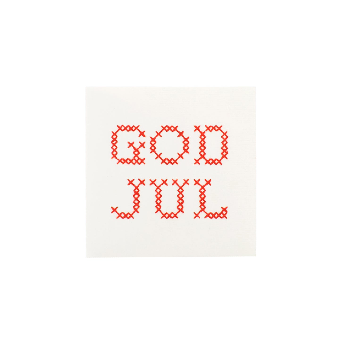 Embroidered Christmas Card “God Jul”