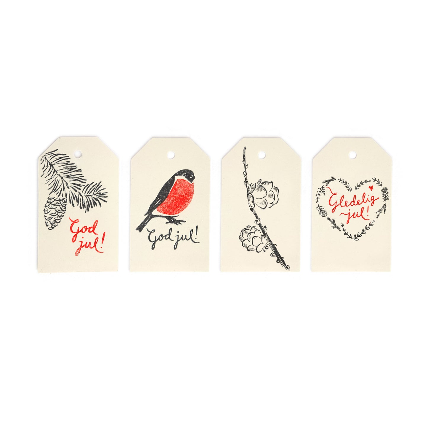 Christmas Gift Tag, Pack of 4 (Norwegian)