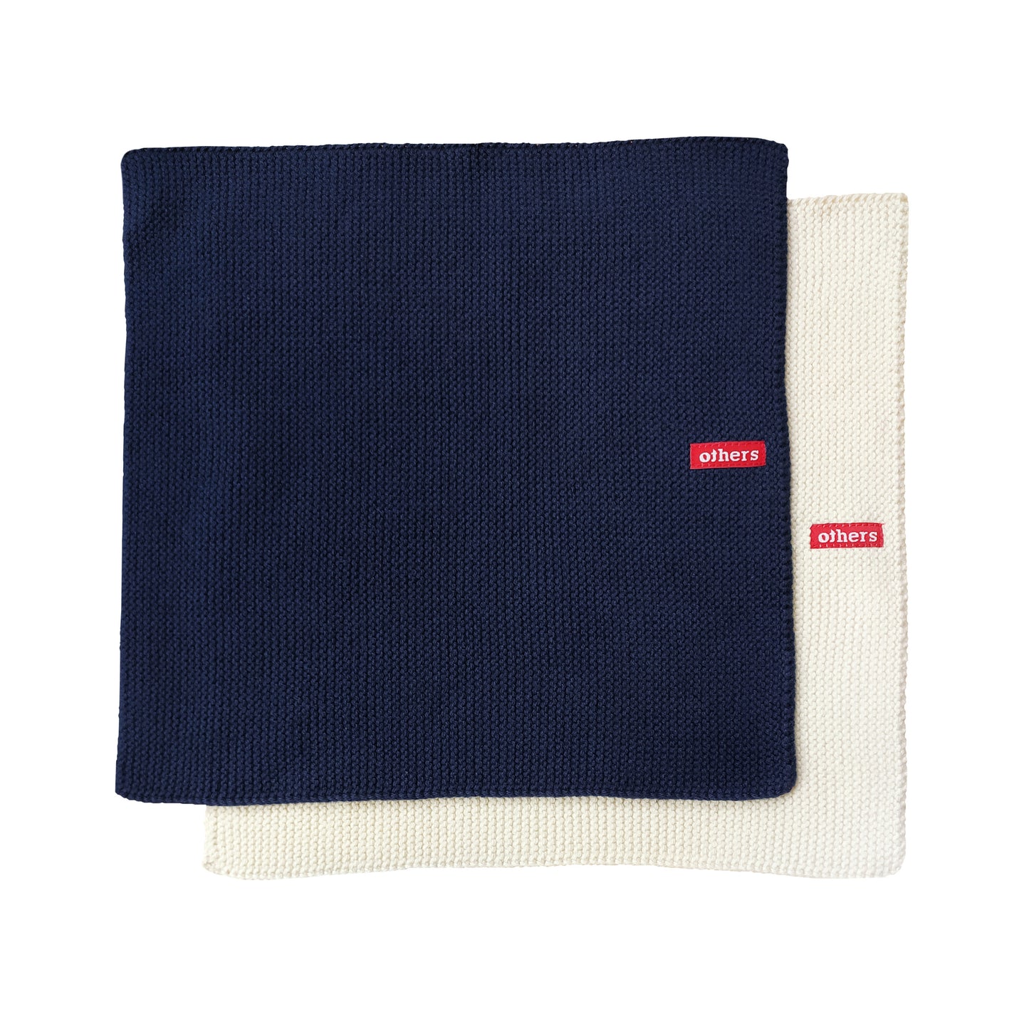 Dishcloths, Natural/Navy, pack of 2