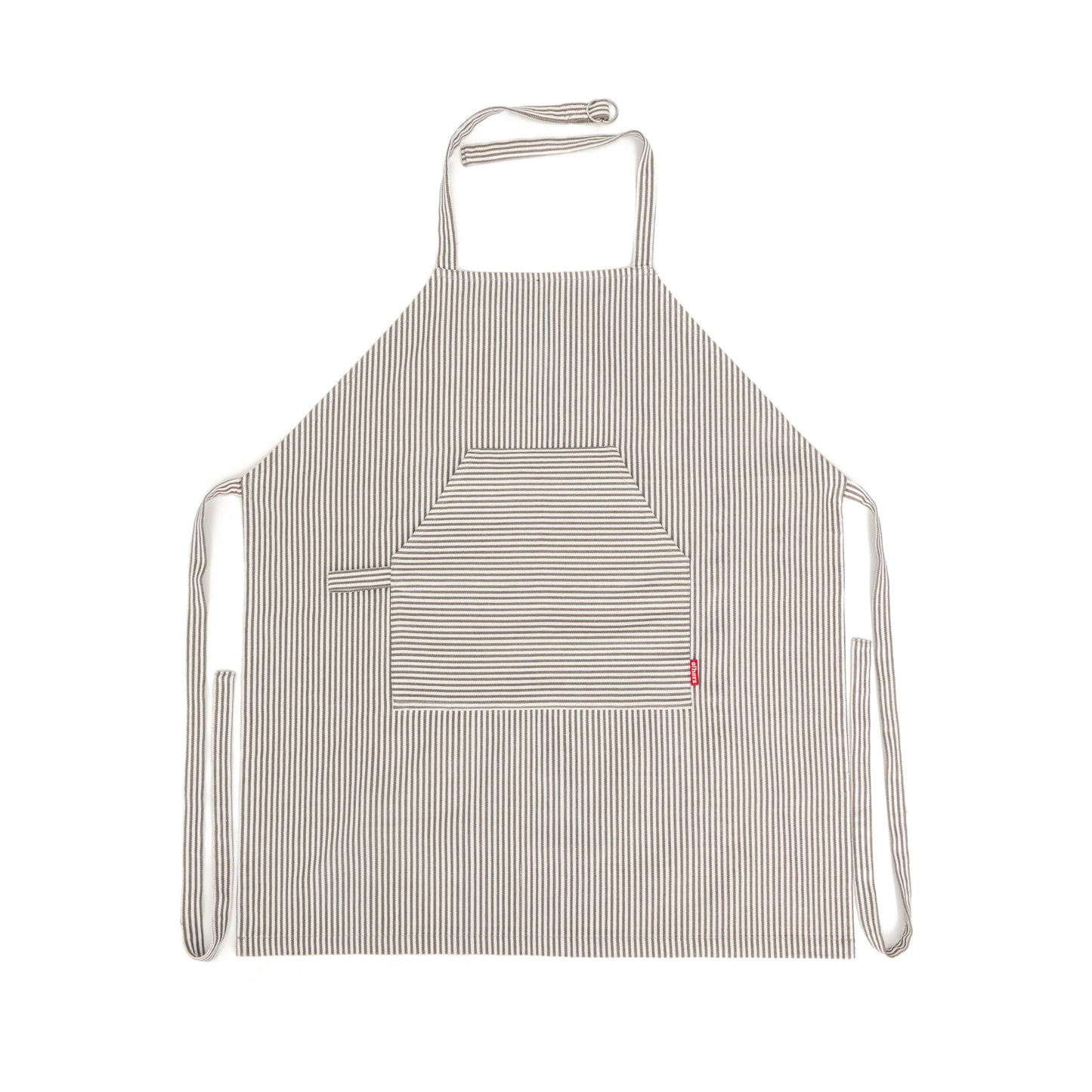 Handloom Apron, Beige/White stripes