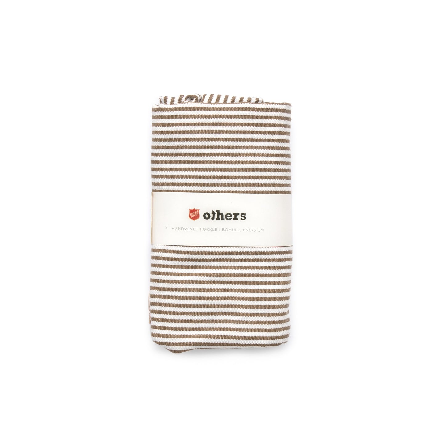 Handloom Apron, Beige/White stripes