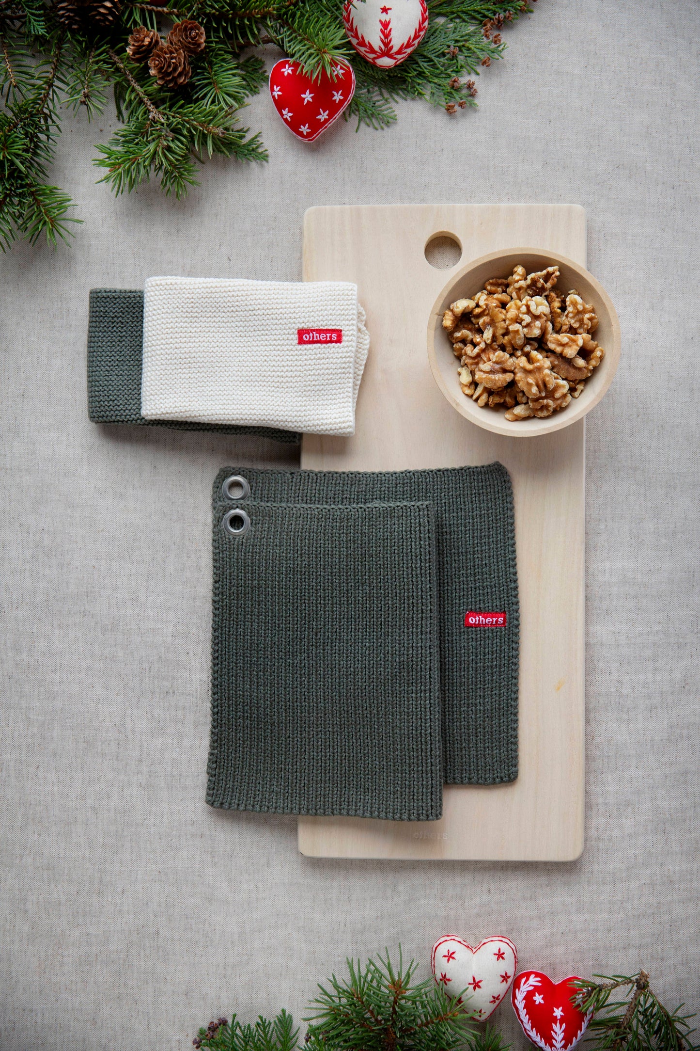 Knitted Potholder, green