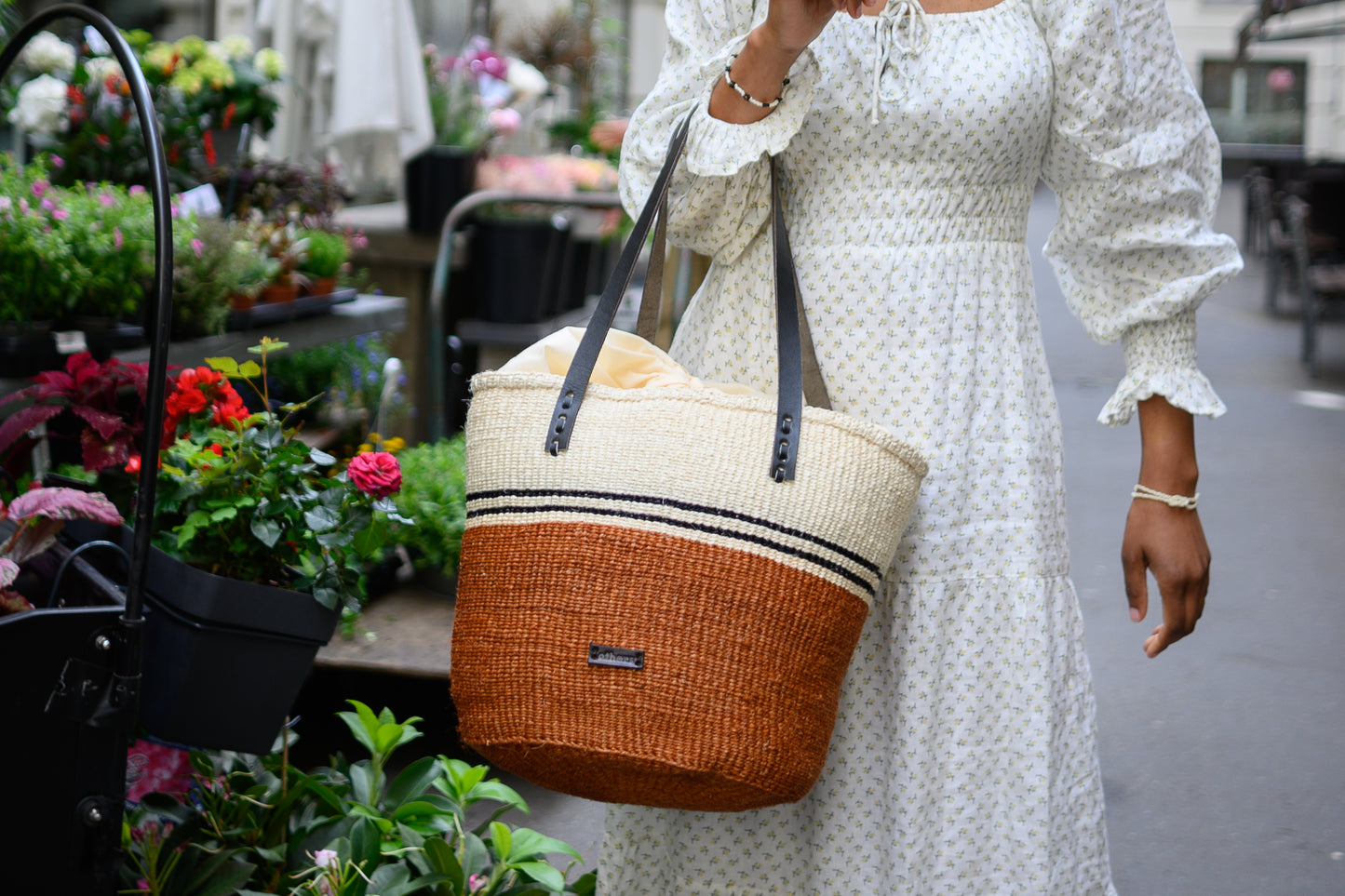 Large summer bag, red-brown