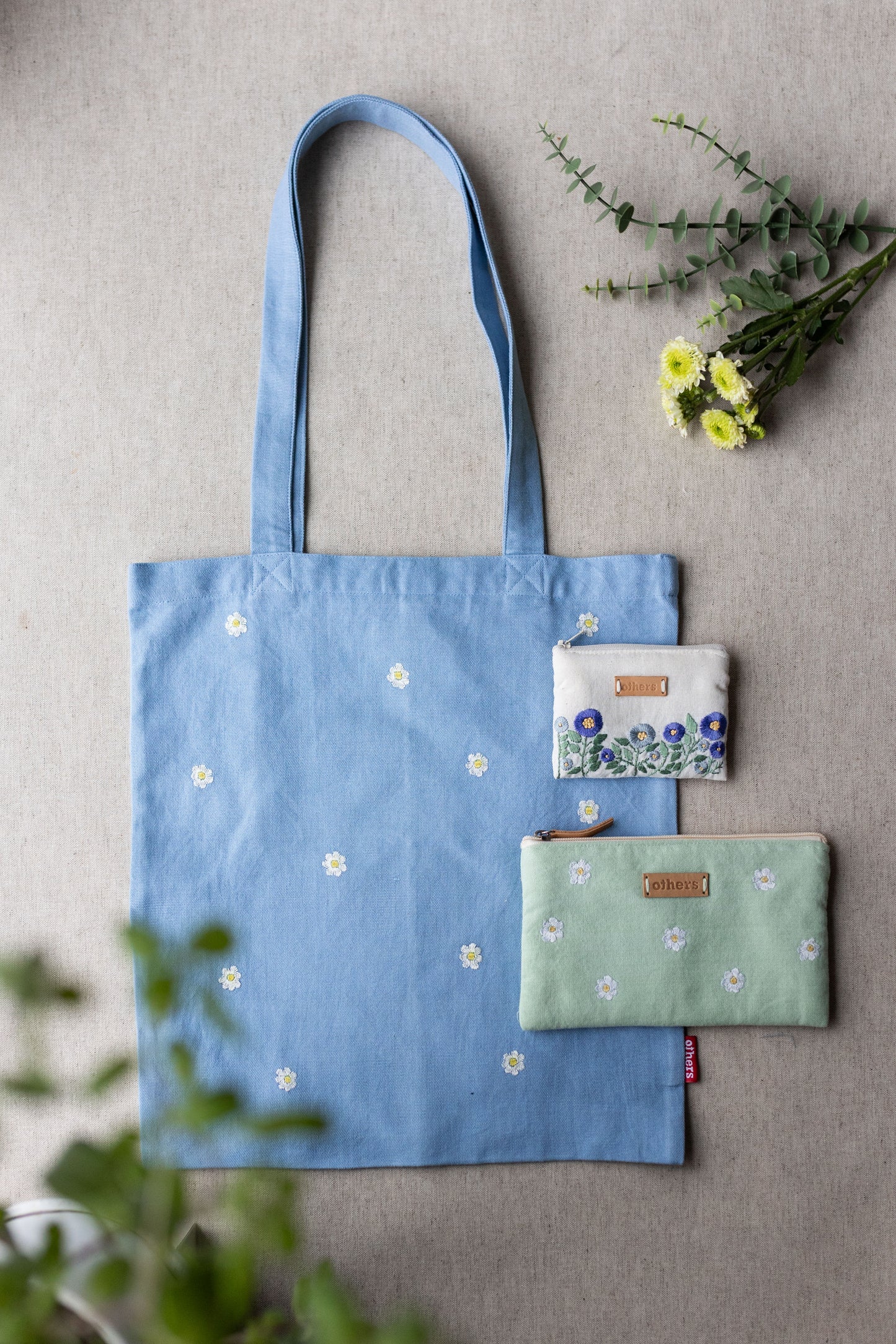 Embroidered tote bag