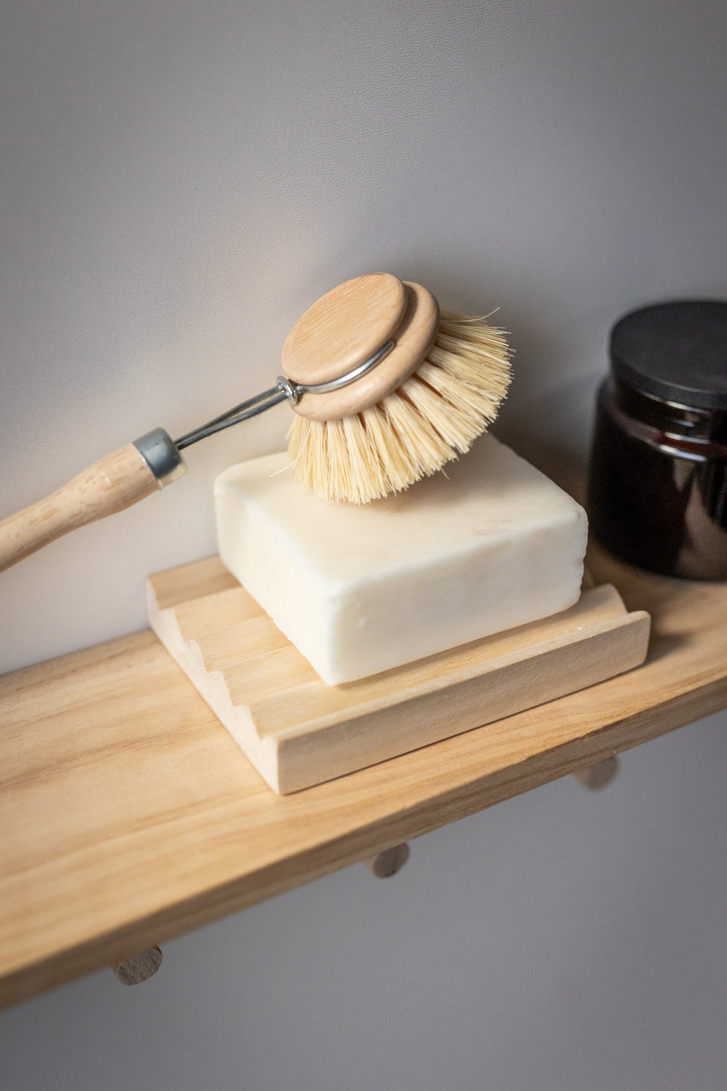Wooden soap dish