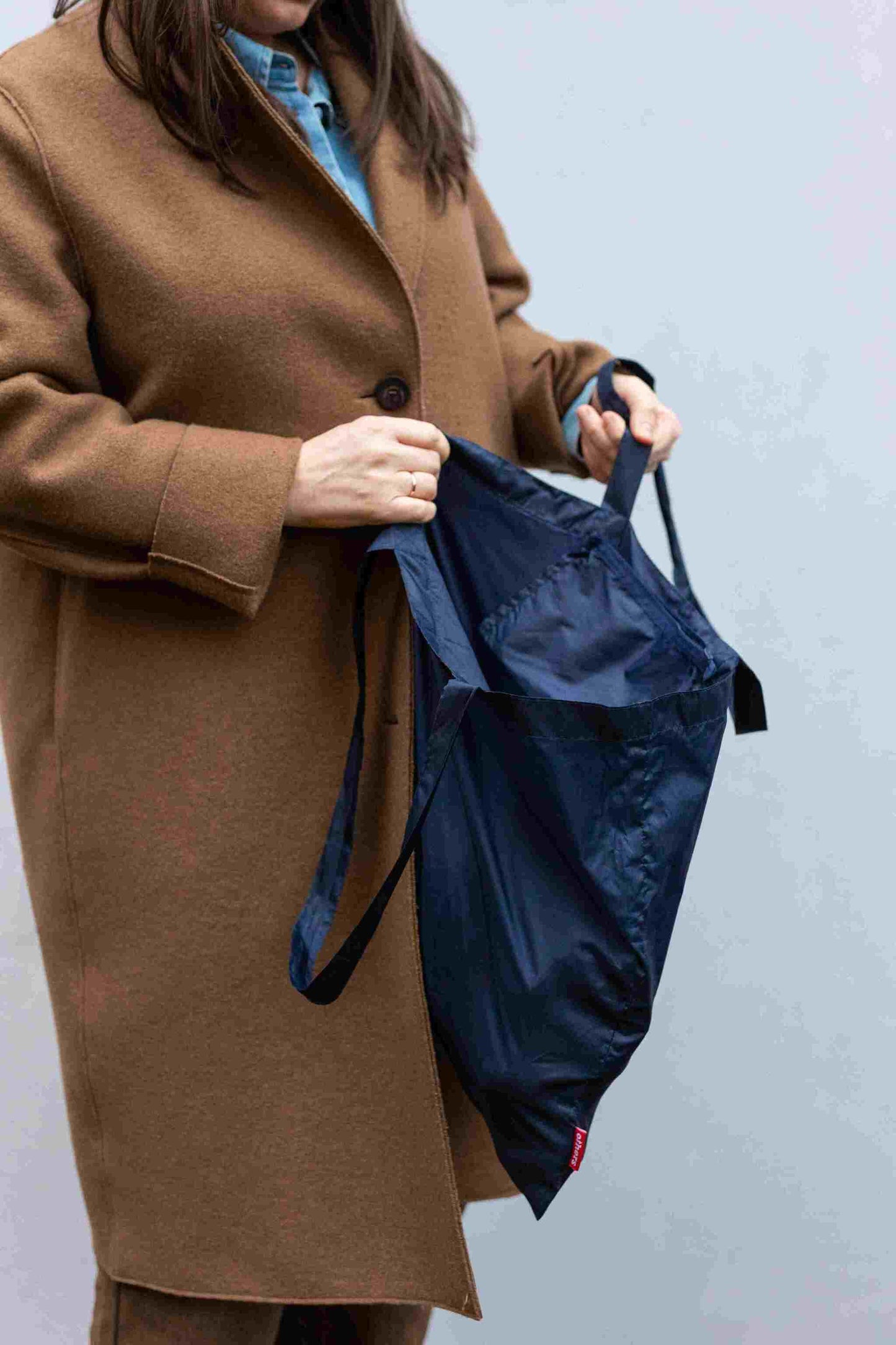 Lightweight foldable tote bag - navy