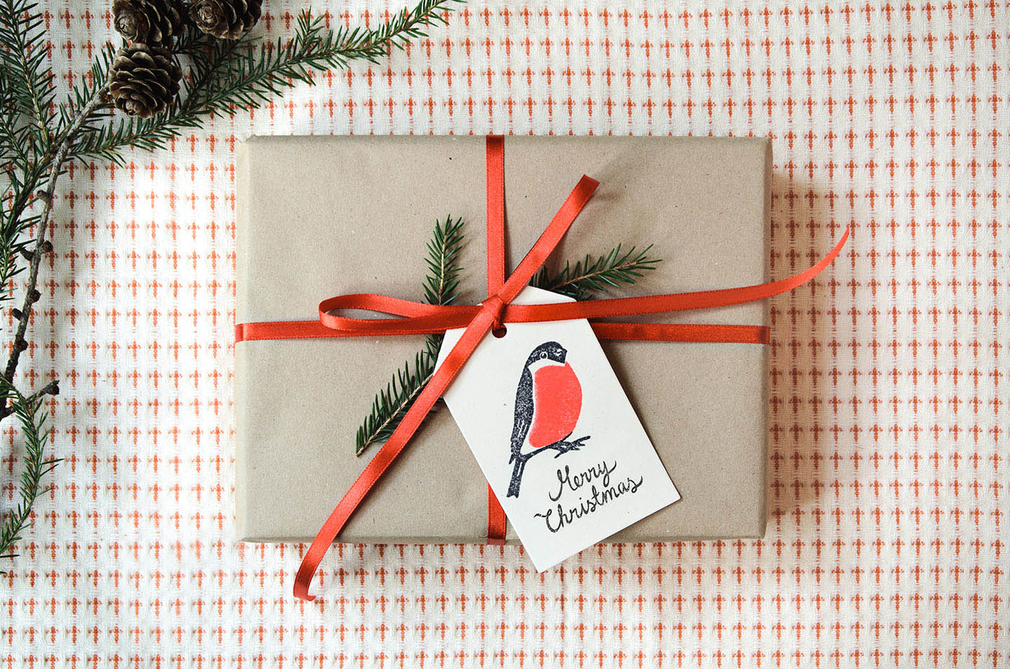 Christmas gift tag, pack of 4 (English)