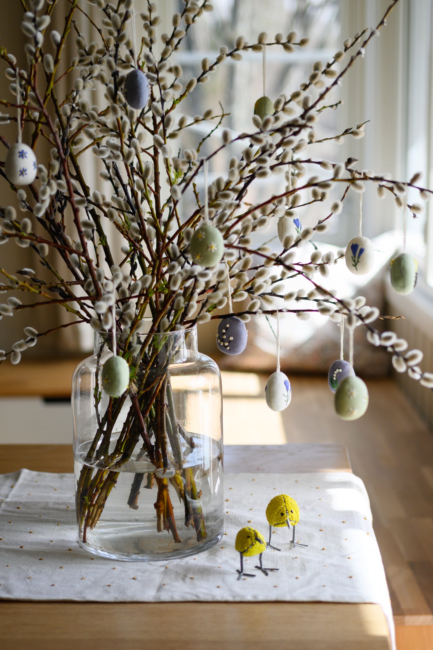 Embroidered Easter Eggs Floral, Design 1, Pack of 3