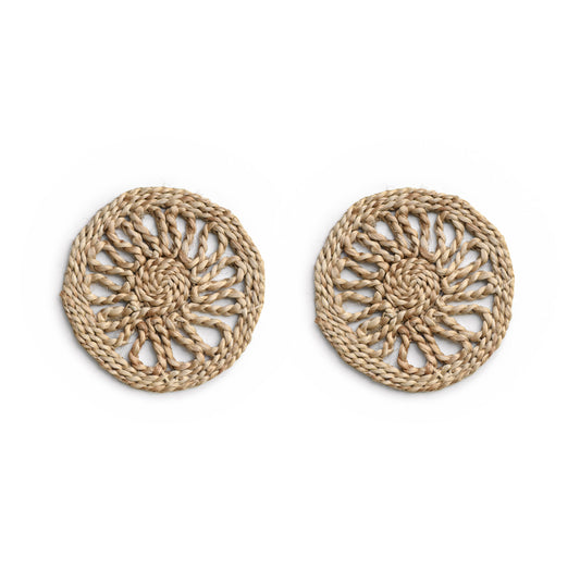 Coaster with border - jute pack of 2