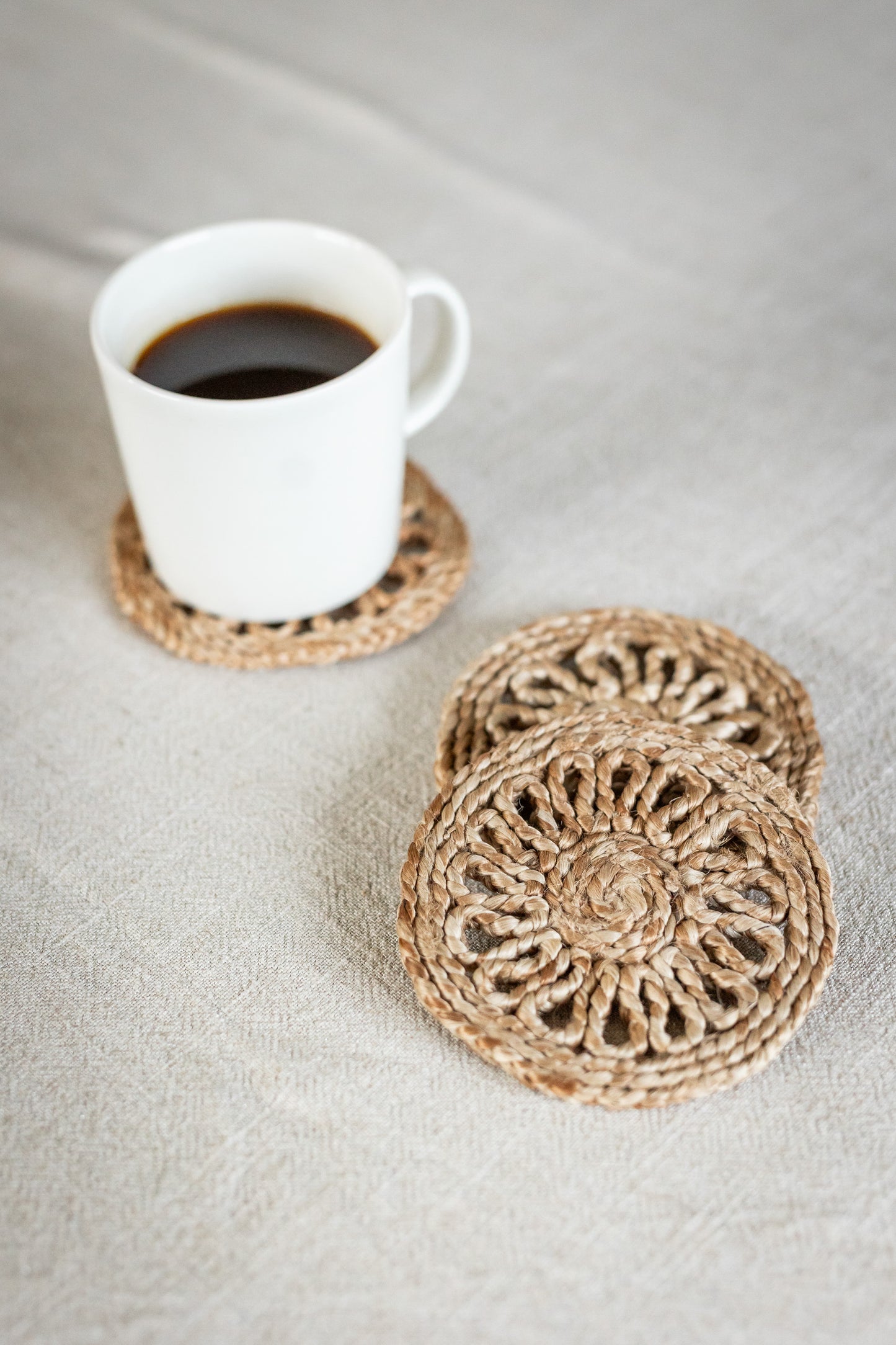 Coaster with border - jute pack of 2