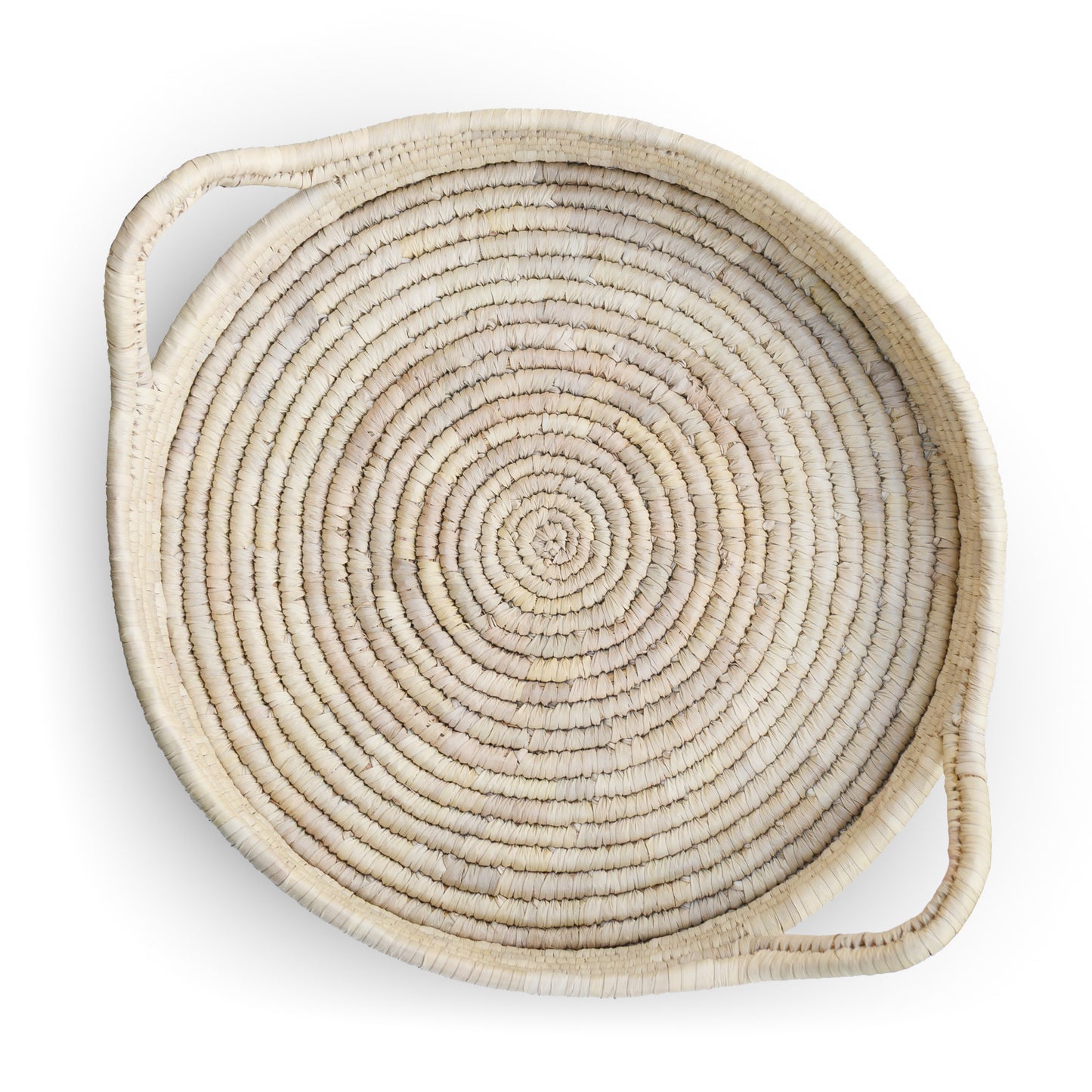 Round leaf tray with handles