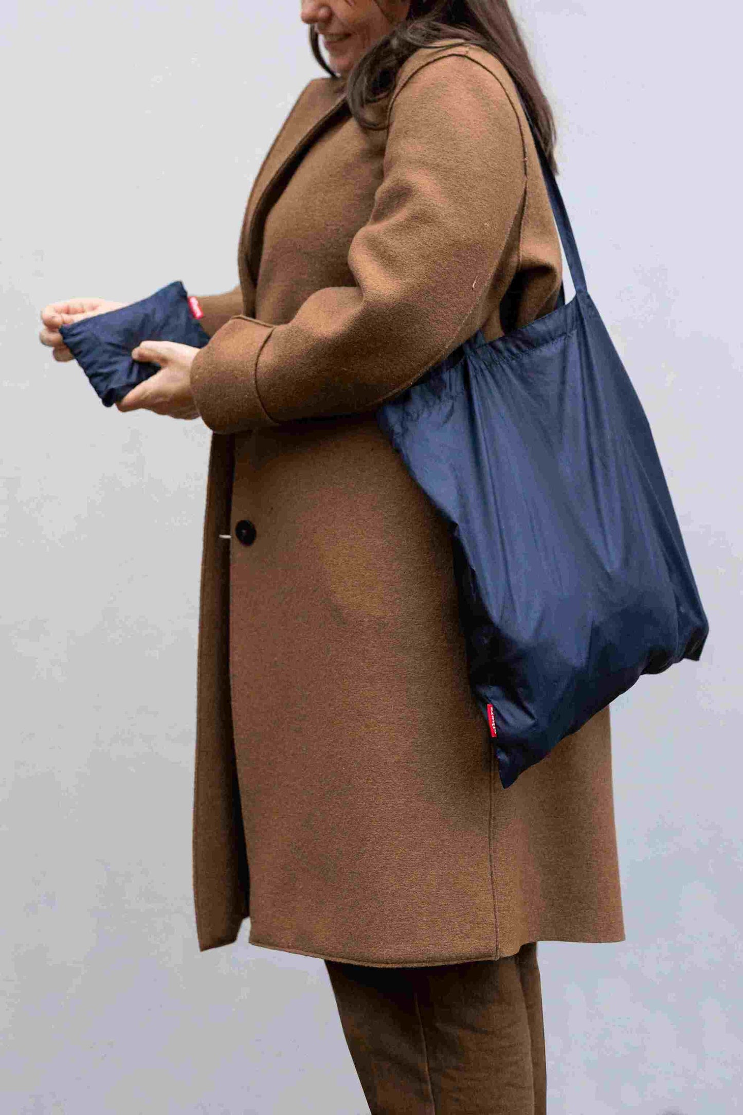 Lightweight foldable tote bag - navy