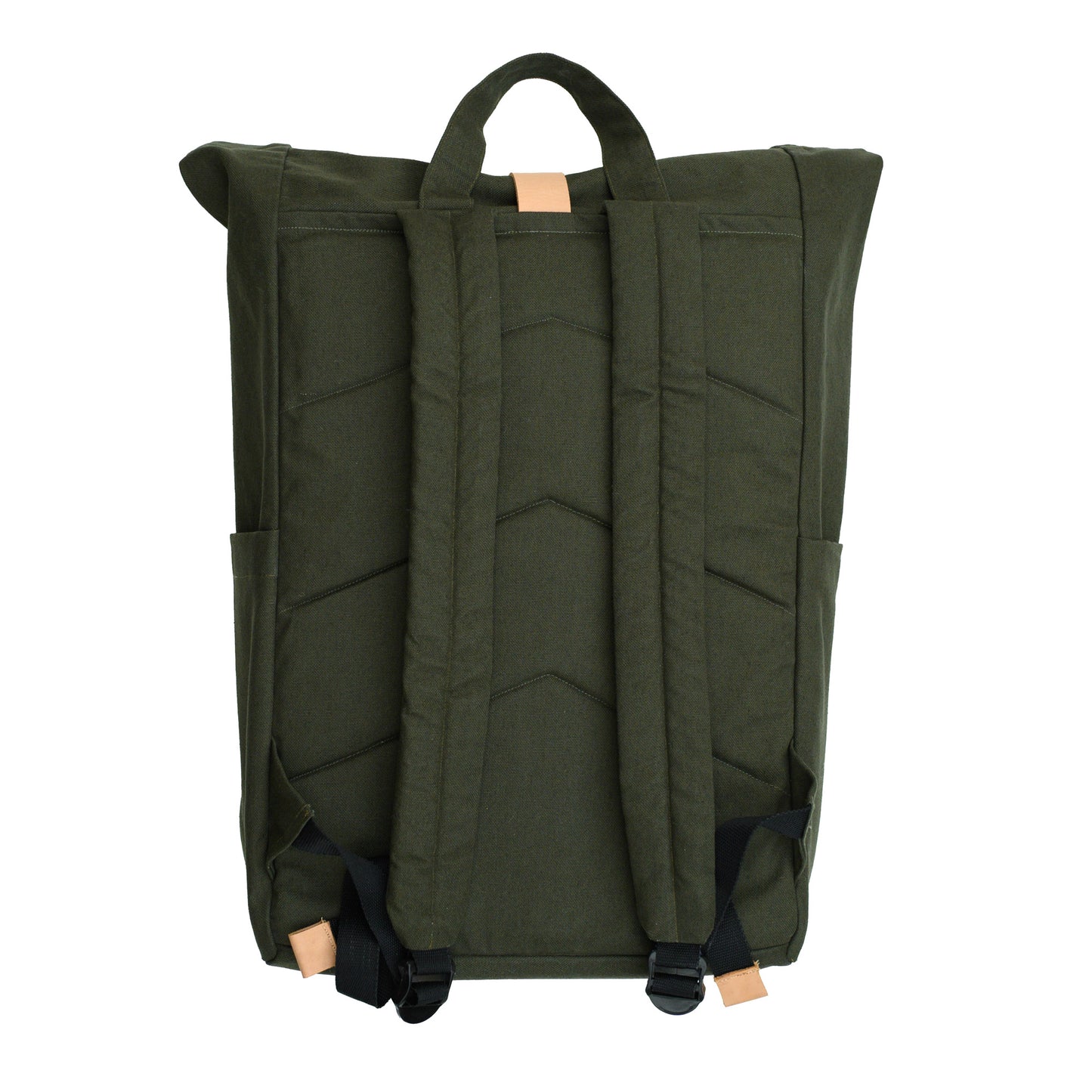 Roll top backpack - dark green