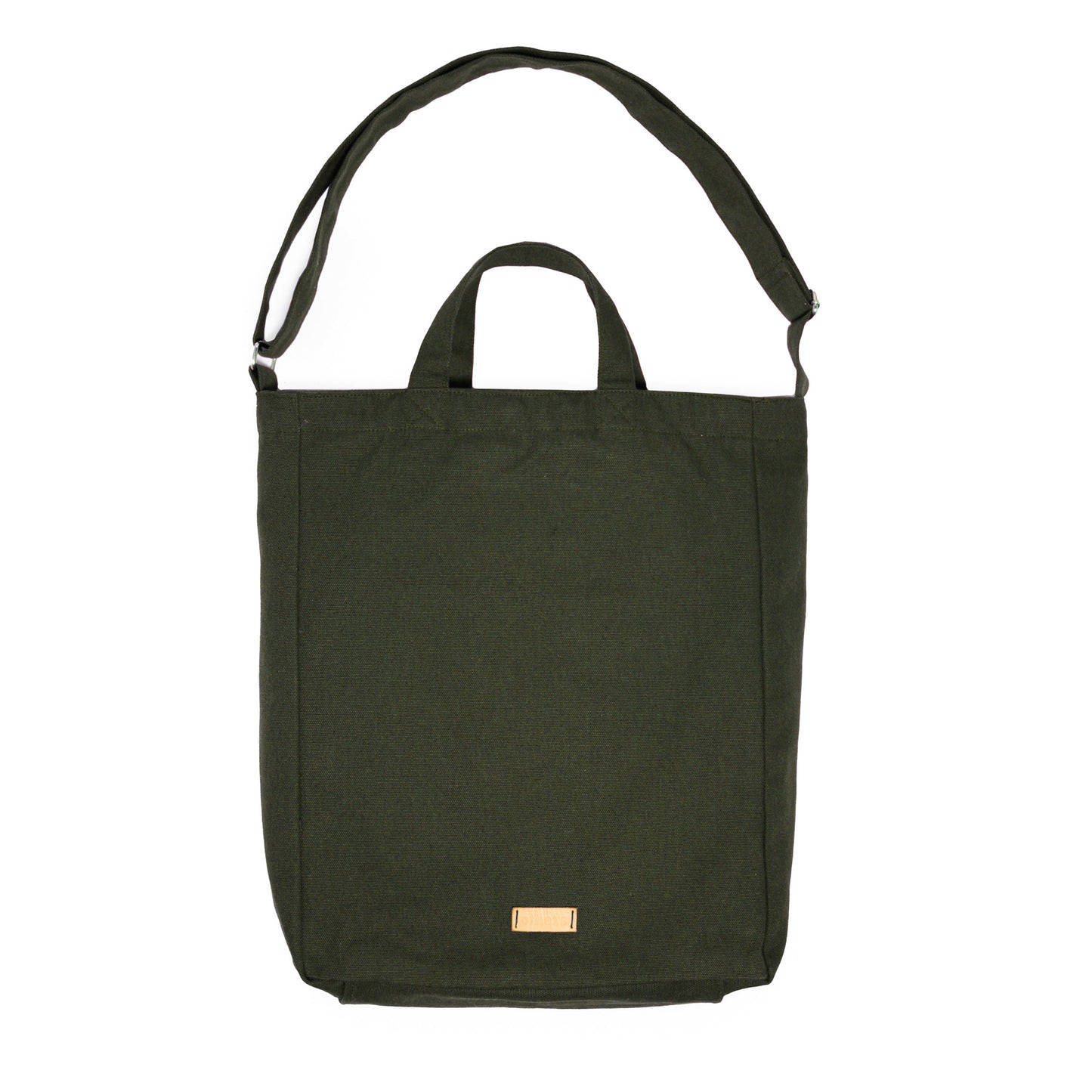 Tote with shoulder strap - dark green