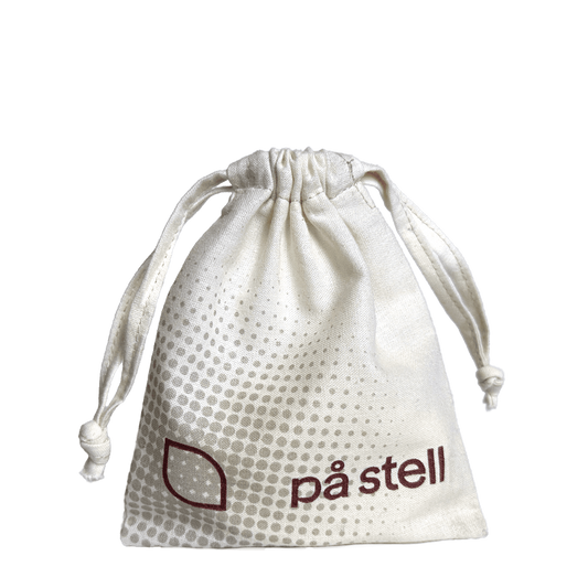 Small soap bag with screen print, paa stell